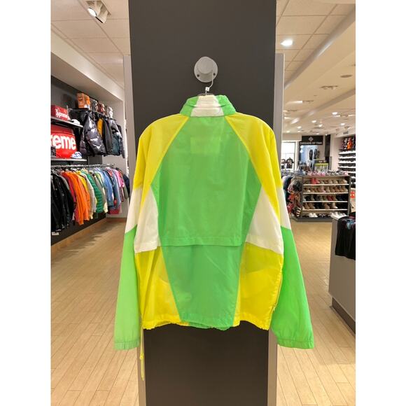 90s Nike Neon Green Yellow Vintage Windbreaker Track Jacket Volt Highlighter - Picture 5 of 5